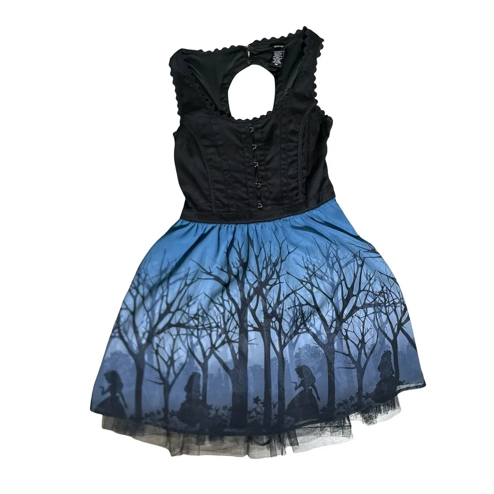 Disney | Dresses | Disney Alice In Wonderland Spooky Forest Corset Dress Black Blue Sm | Poshmark Disney | Dresses | Disney Alice In Wonderland Spooky Forest Corset Dress Black Blue Sm | Poshmark